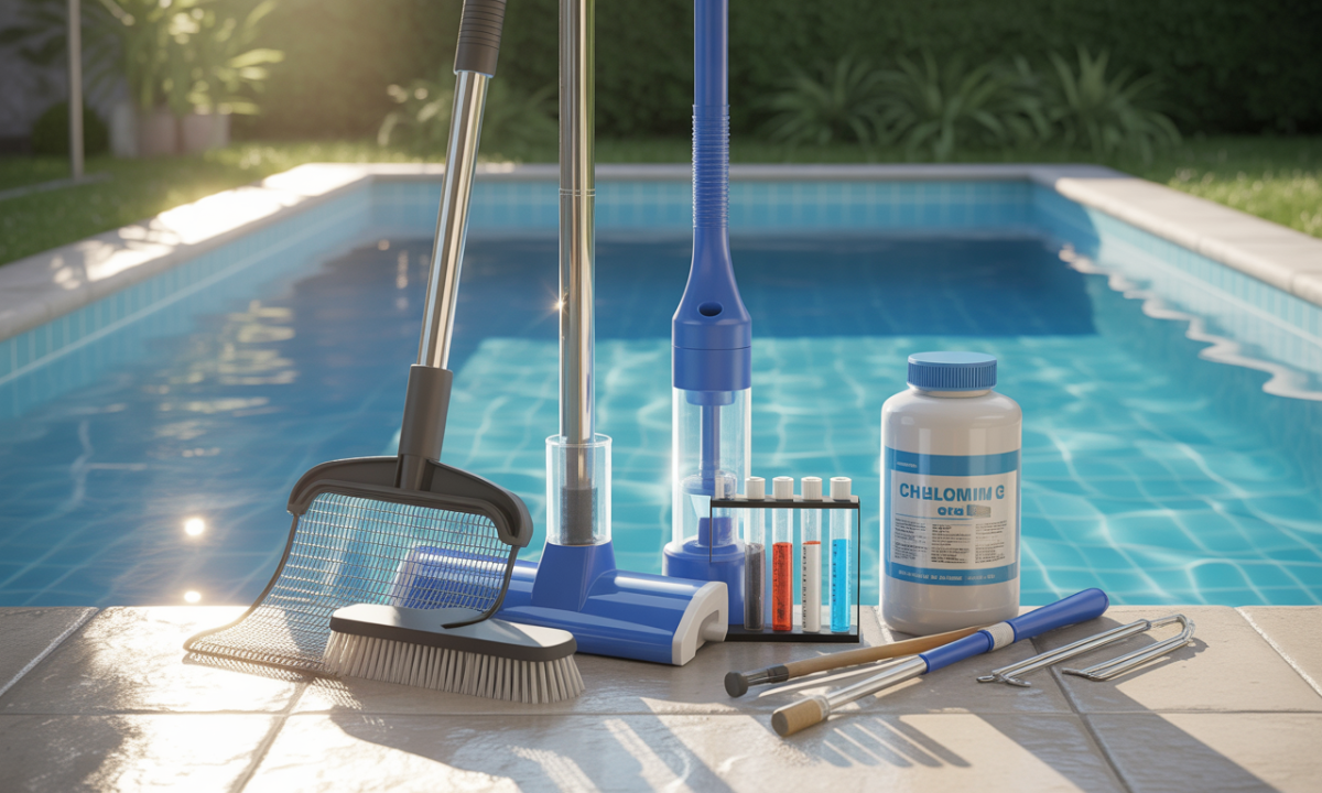 Quels sont les outils indispensables pour l’entretien de la piscine? découvrez les outils essentiels pour entretenir efficacement votre piscine et garantir une eau propre et saine toute l'année.